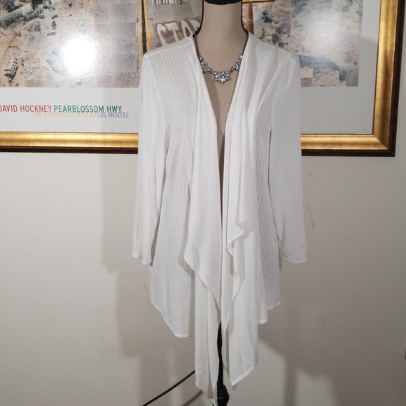 Nue Options Sweaters - Nue Options white ivory open wrap cardigan. 2X
